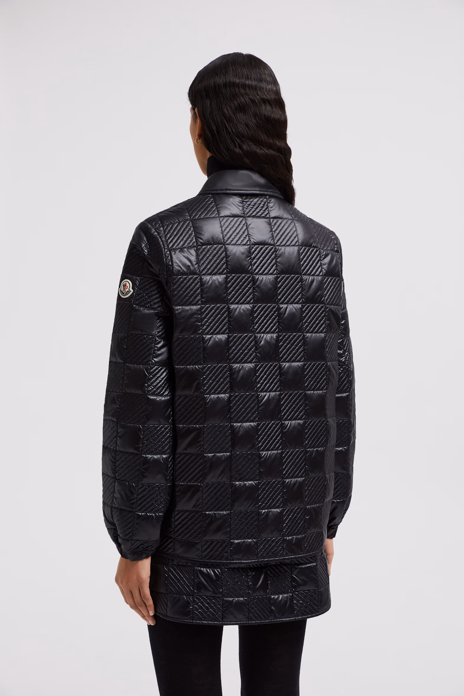 Veste-chemise zippée matelassée Femmes Noir Moncler 5